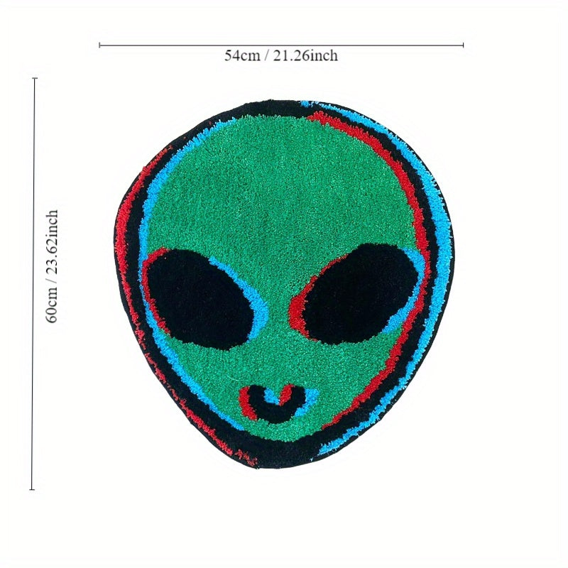 TRIPPY ALIEN HEAD RUG